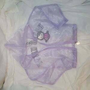 Sanrio hello kitty see through cropped hoodie